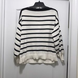 NWT Black and White Striped Loft Sweater